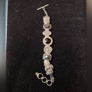 Lori Bonn bracelet with sterling silver charms- 9 charms